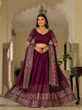 Lehenga Mart Wine Designer Wedding Wear Lehenga Choli | Grocsy