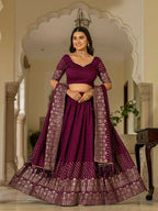 Lehenga Mart Wine Designer Wedding Wear Lehenga Choli | Grocsy