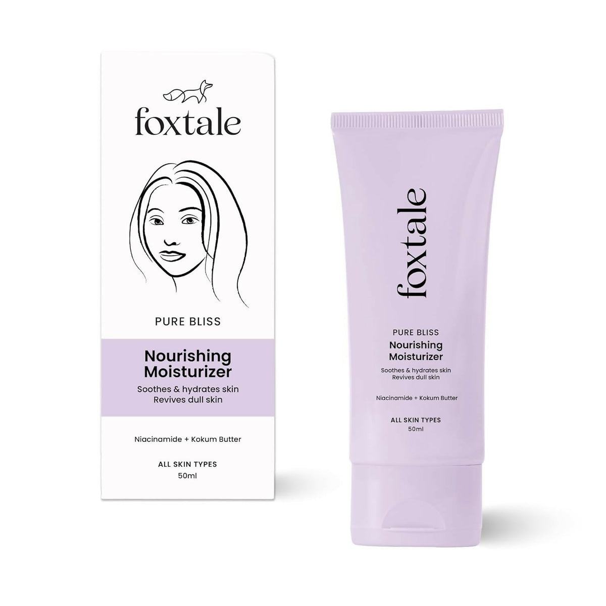 Foxtale Nourishing Face Moisturizer With Niacinamide For 24 Hr Hydration & Lightweight | Grocsy