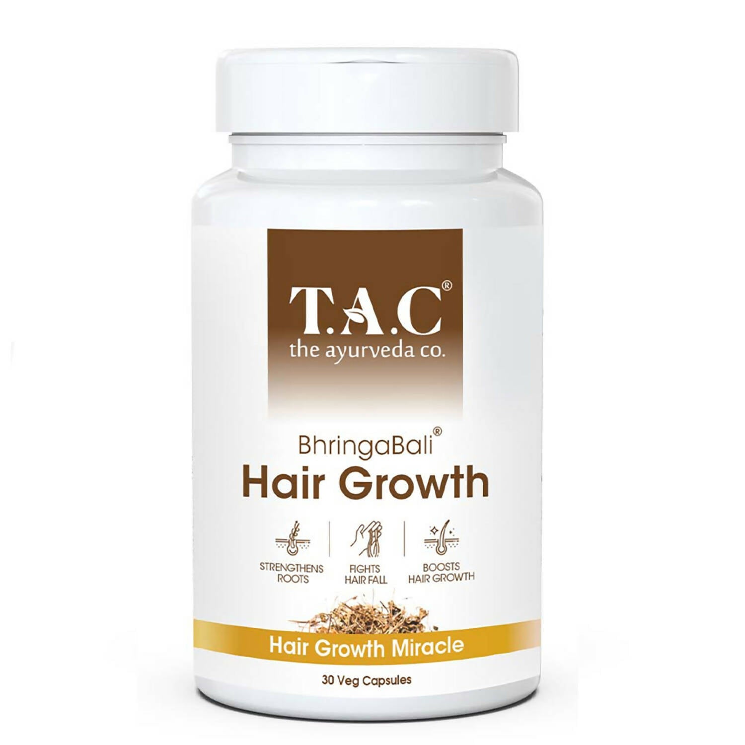TAC - The Ayurveda Co. BhringaBali Hair Growth Veg Capsules | Grocsy