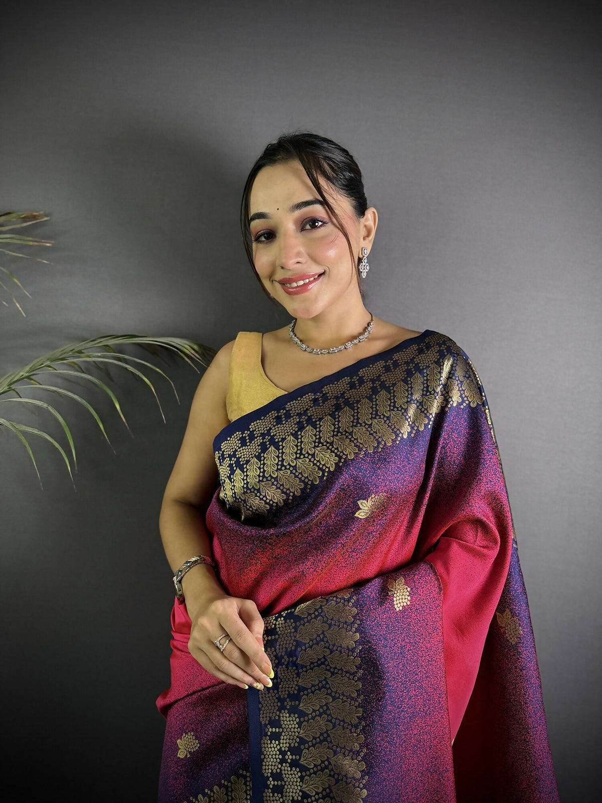 Joban Fashion Red Handloom Silk Ikkat Saree | Grocsy