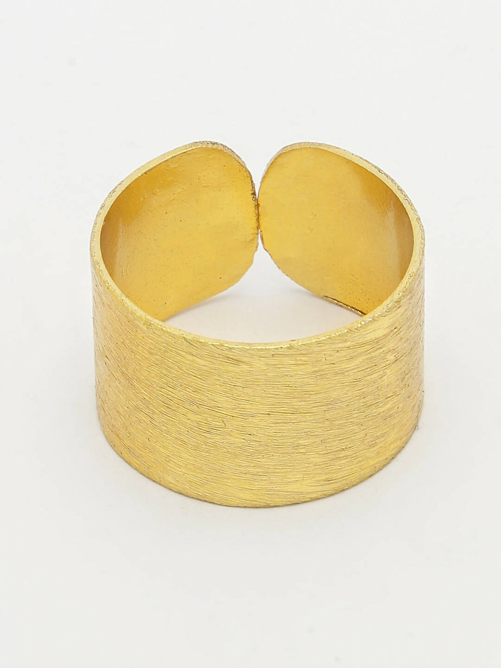 NVR Women Gold-Polished Solid Adjustable Finger Ring | Grocsy
