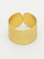 NVR Women Gold-Polished Solid Adjustable Finger Ring | Grocsy