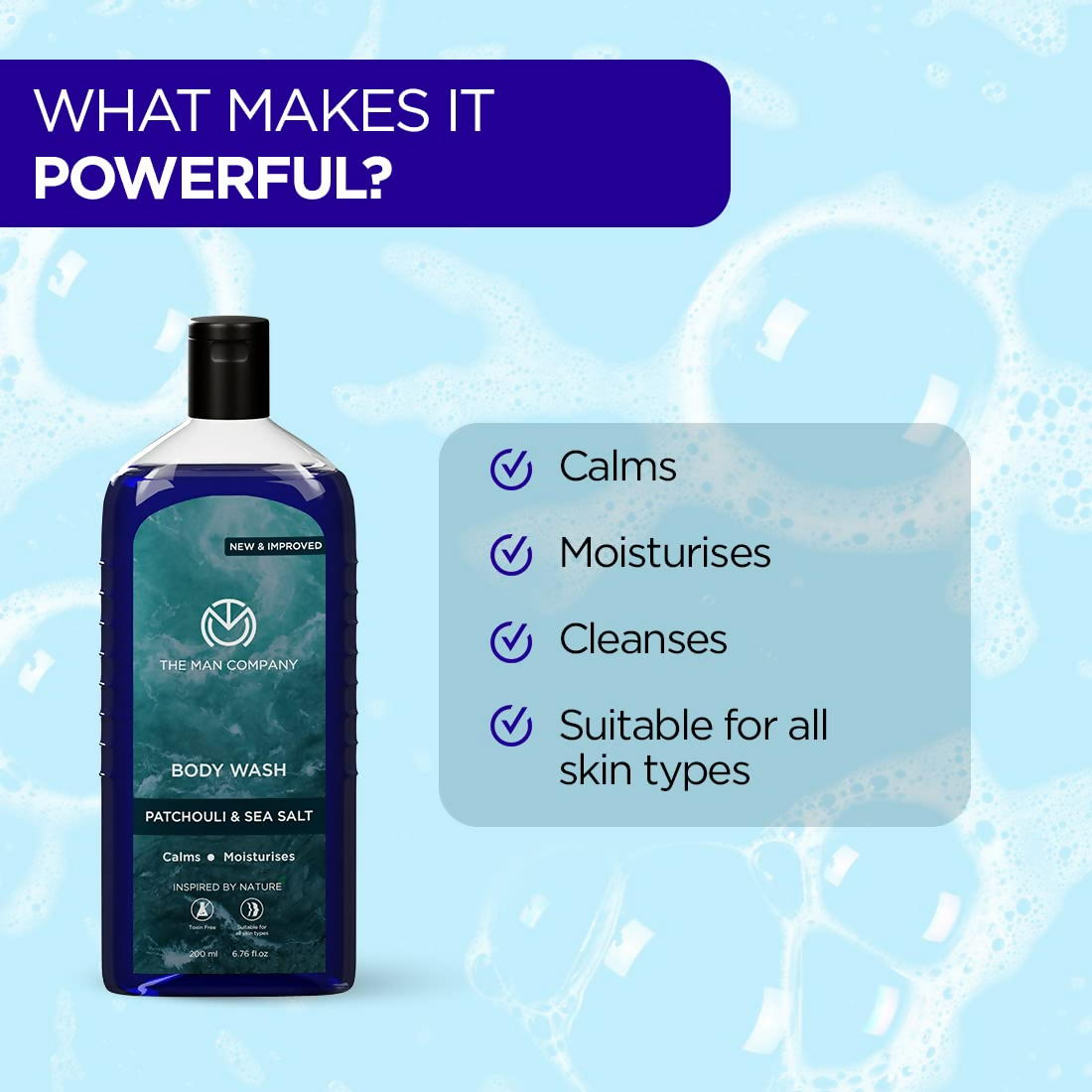 The Man Company Patchouli & Sea Salt Perfumed Body Wash | Grocsy