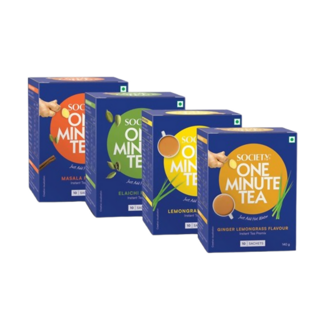 Society OMT Masala & Elaichi & Lemongrass & Ginger Lemon Grass Tea Combo | Grocsy