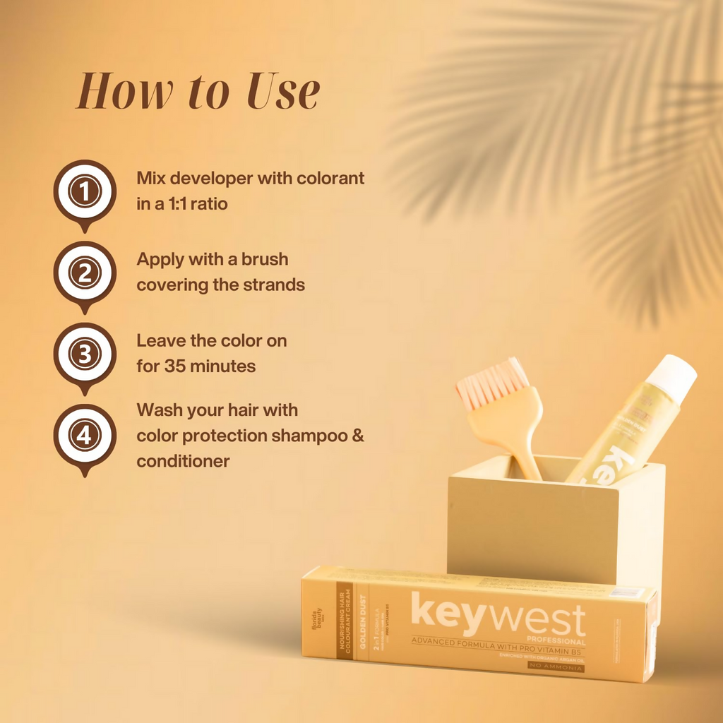 Keywest Professional Hair Color Tube - No. 5 Light Brown | Grocsy