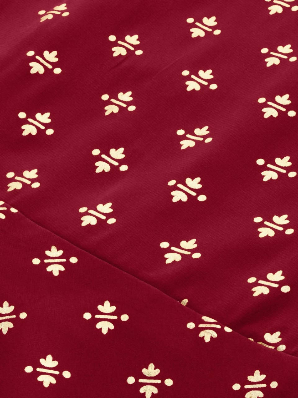 Vamika Printed Rayon Maroon Party Wear/Casual Wear Kurta Set/Suit | Grocsy