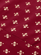 Vamika Printed Rayon Maroon Party Wear/Casual Wear Kurta Set/Suit | Grocsy