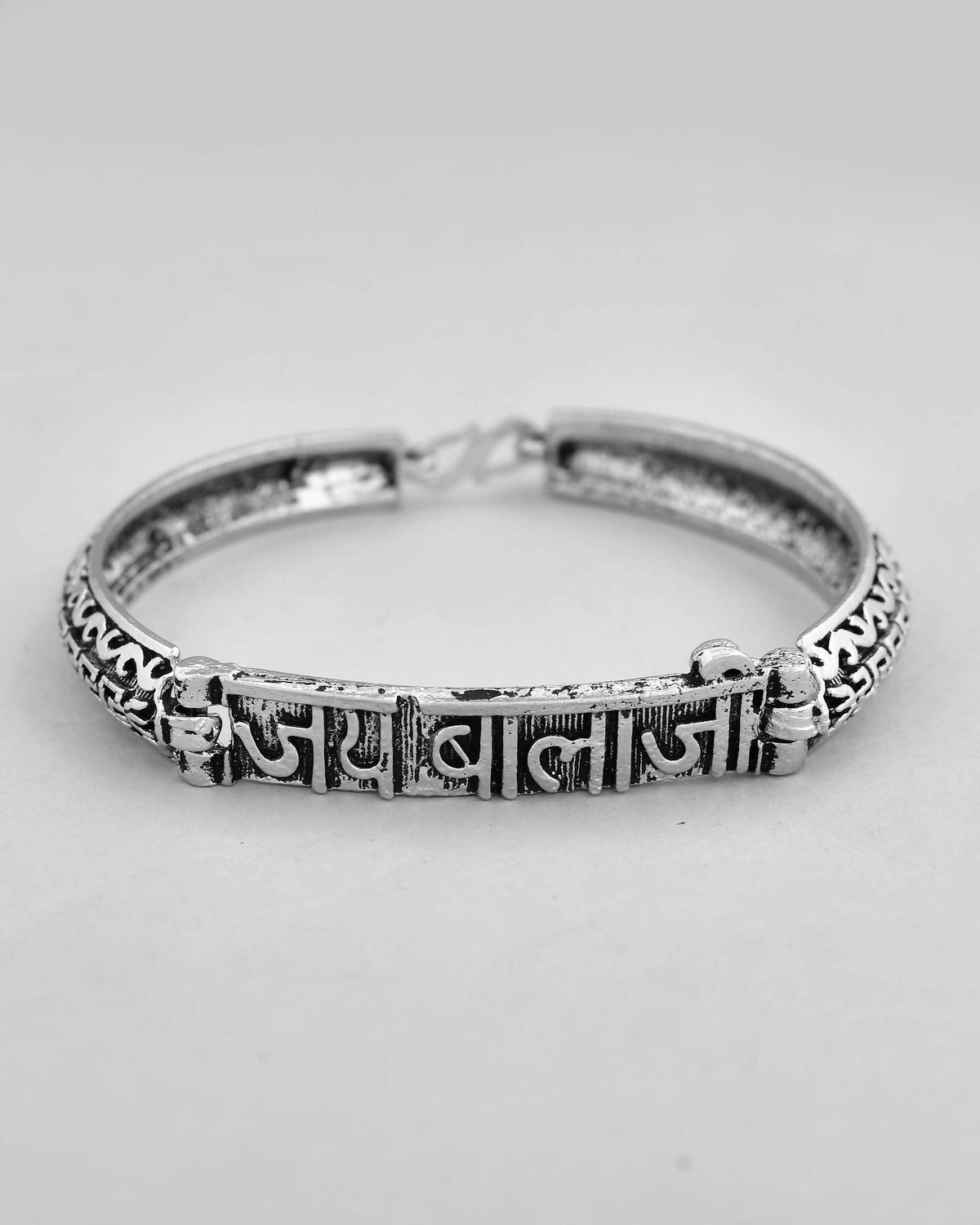 VOJ Silver Plated Kada Bracelet