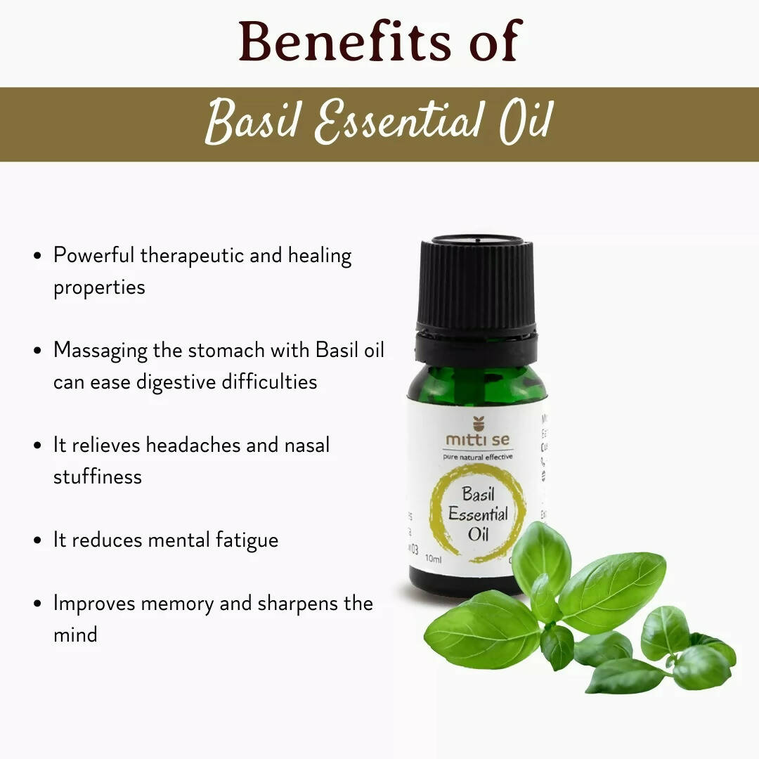 Mitti Se Basil Essential Oil | Grocsy