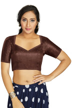 Aastha Fashion Women's Coffee Art Silk Designer Traditional Readymade Blouse | Grocsy