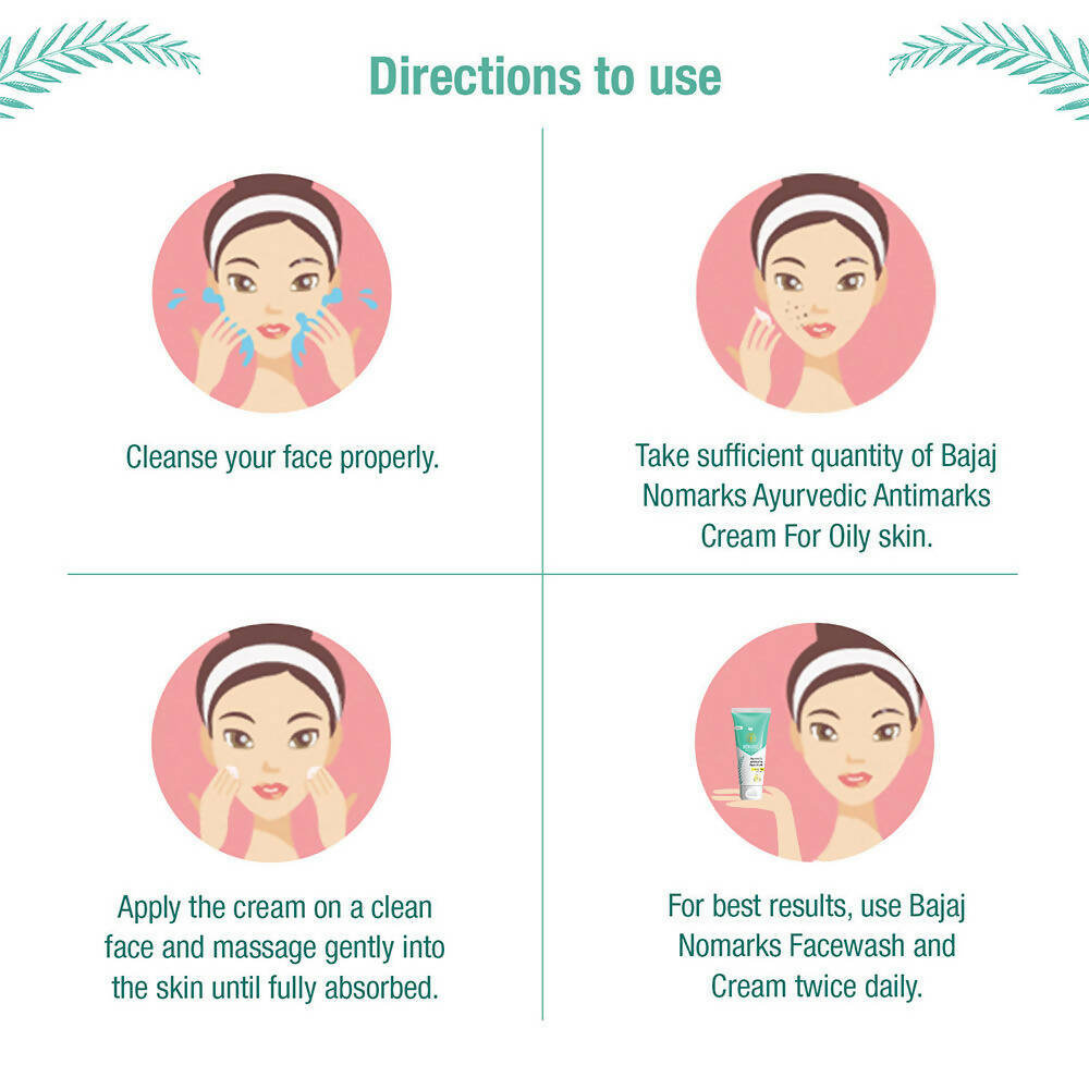 Bajaj Nomarks Ayurvedic Antimarks Cream For Oily Skin | Grocsy