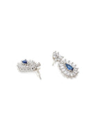 Long kundan earring (Blue) - Ruby Raang | Grocsy
