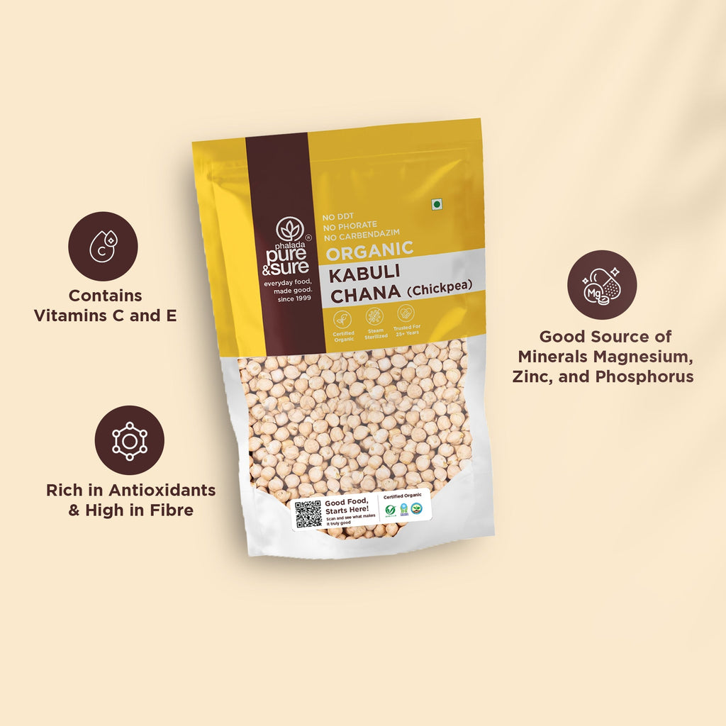 Pure & Sure Organic Kabuli Chana | Grocsy