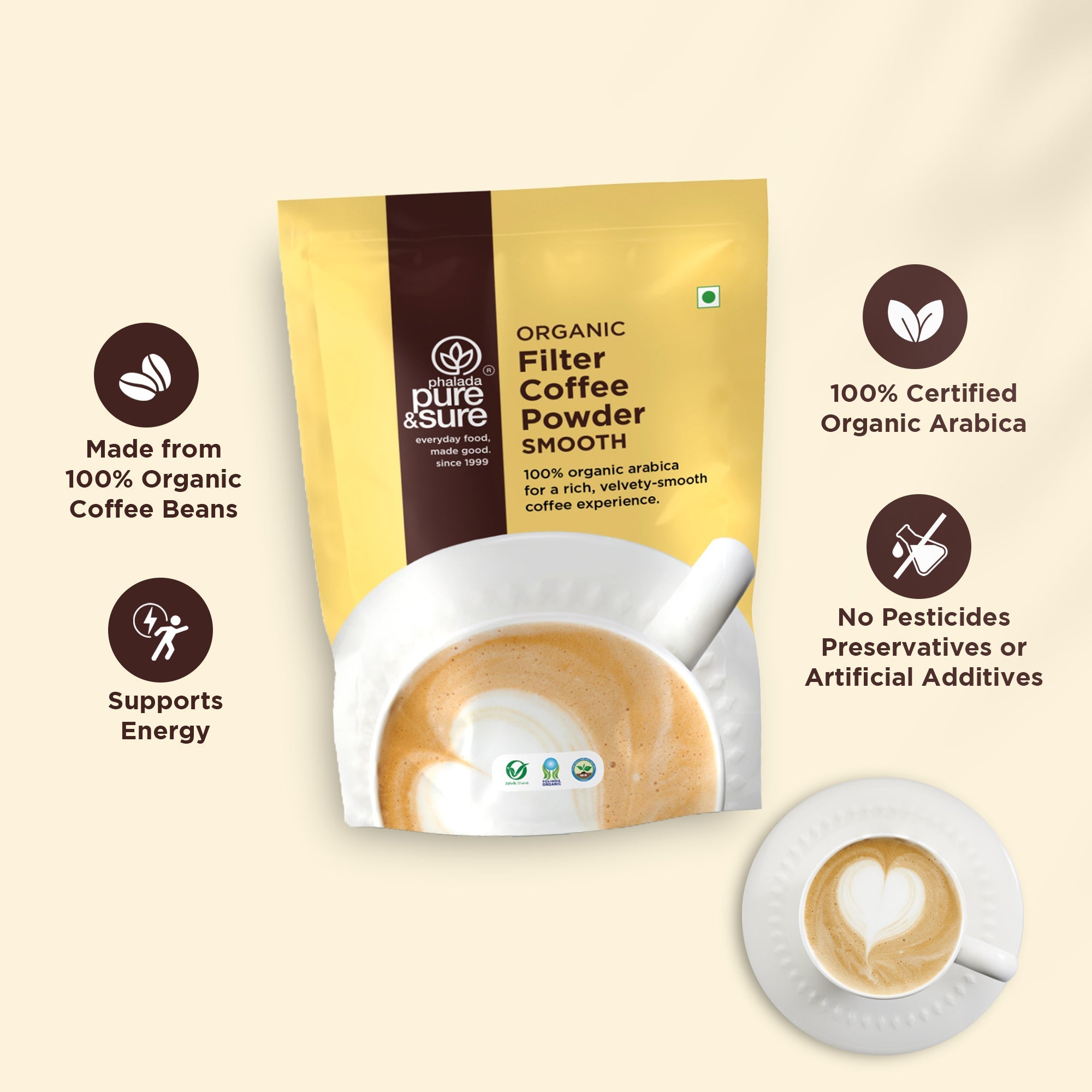 Pure & Sure Organic Coffee Smooth | Grocsy