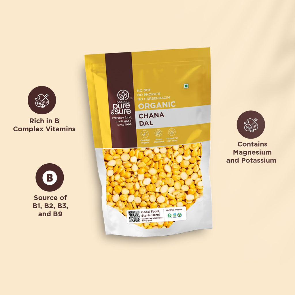 Pure & Sure Organic Chana Dal | Grocsy