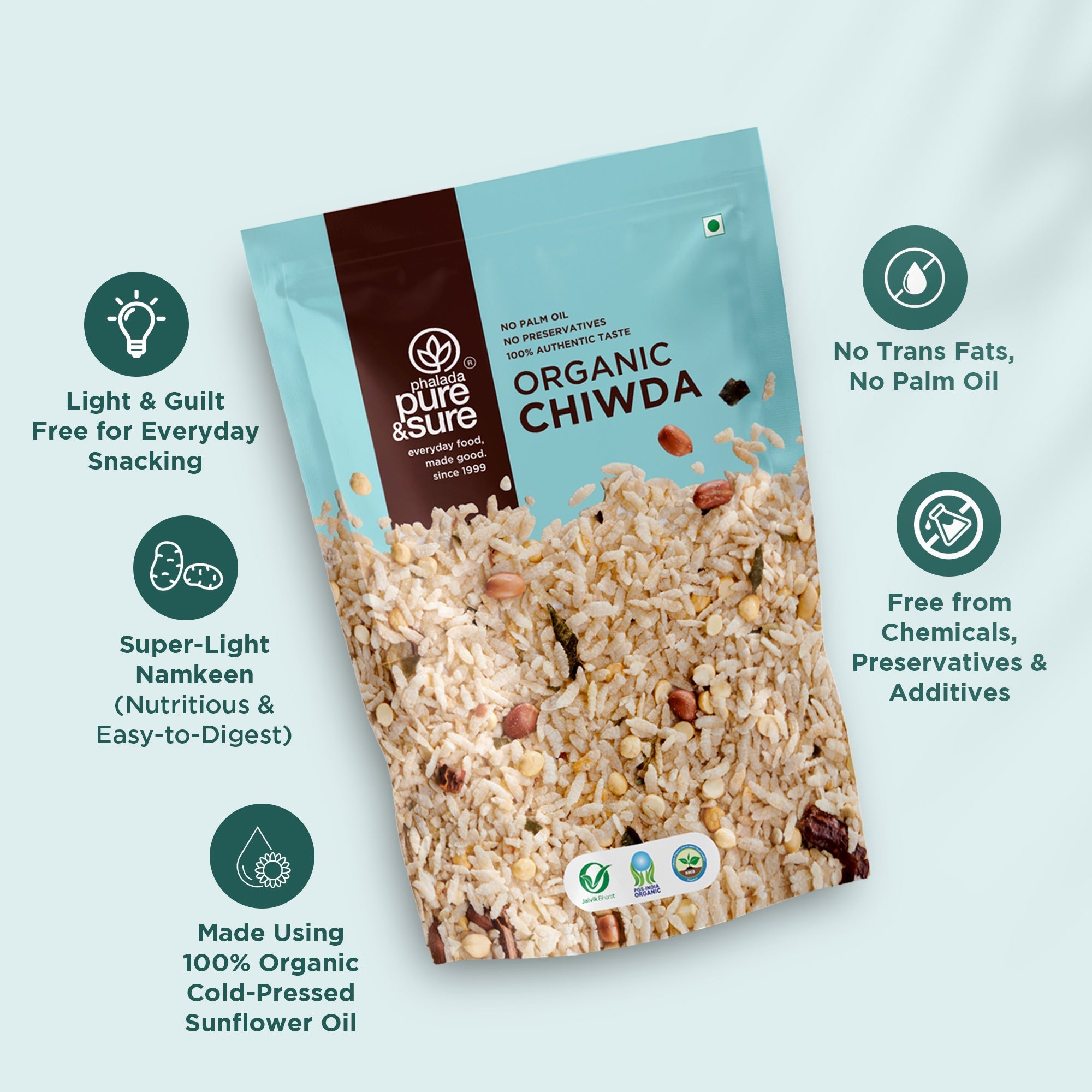 Pure & Sure Organic Chiwda | Grocsy