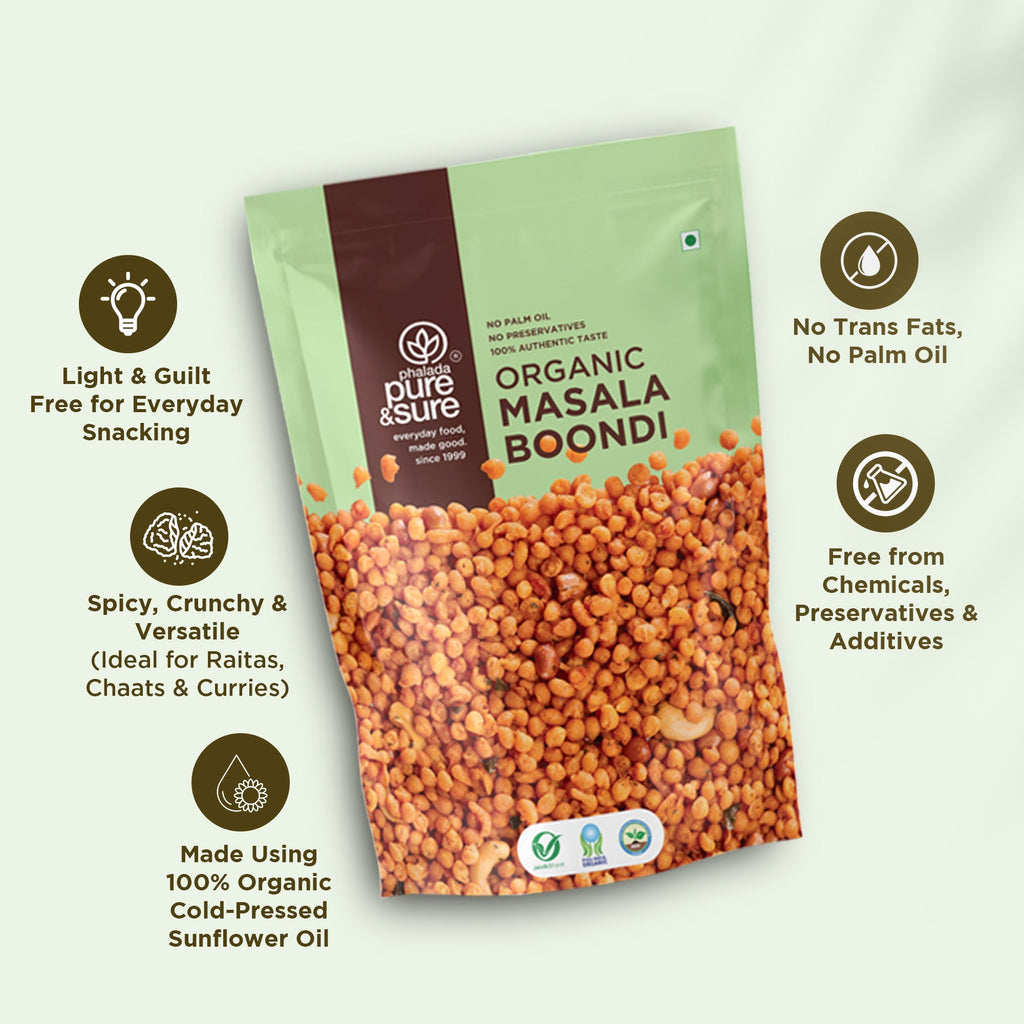 Pure & Sure Organic Masala Boondi | Grocsy