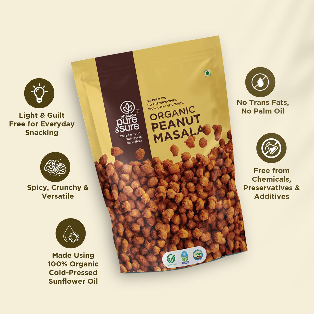 Pure & Sure Organic Peanut Masala | Grocsy