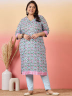 Sztori Women Floral Printed Regular Kurta with Trousers | Grocsy