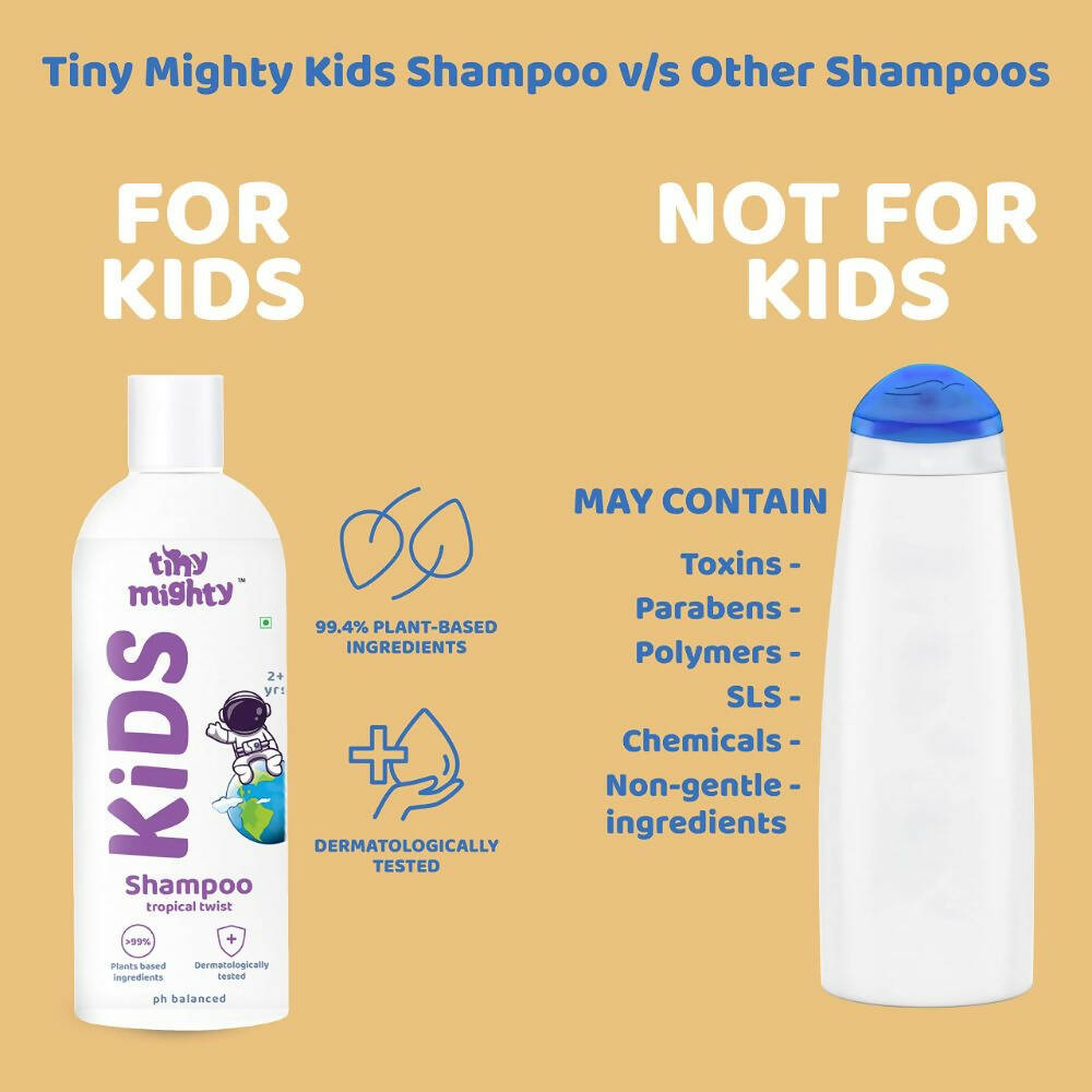 Tiny Mighty Kids Shampoo, Body Wash And Body Lotion Combo | Grocsy