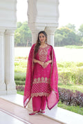 Teeya Creation Womens New Trendy Faux Blooming With Embroidered Work Kurta Set | Grocsy
