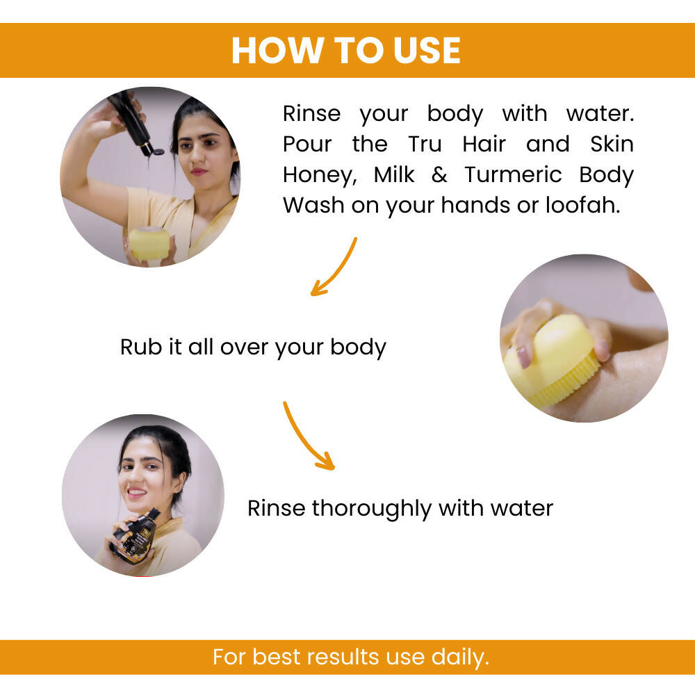Tru Hair & Skin Honey, Milk & Turmeric Body Wash | Grocsy