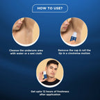 Bella Vita Deo White Natural Underarm Roll On Deodorant for Men | Grocsy