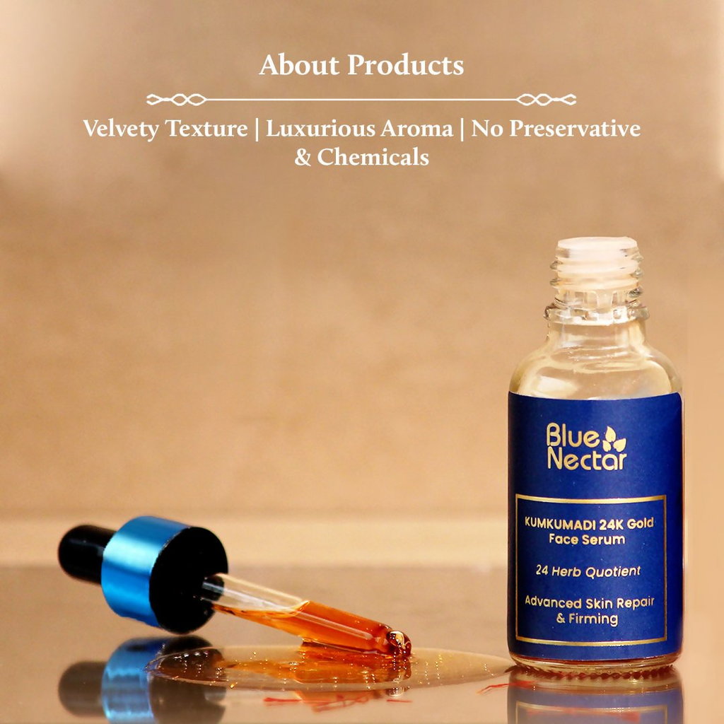 Blue Nectar Kumkumadi 24k Gold Face Serum | Grocsy