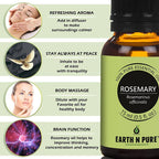 Earth N Pure Rosemary & Tea Tree Essential Oils | Grocsy