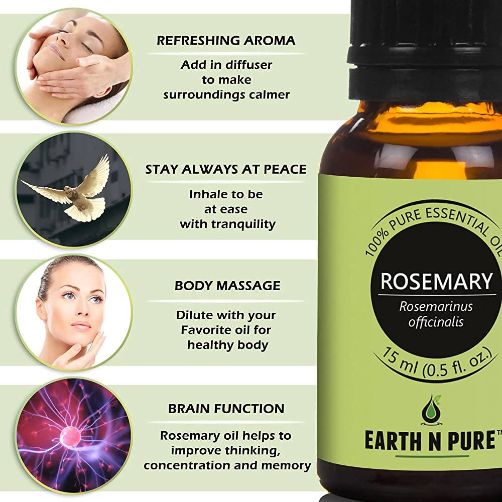Earth N Pure Rosemary & Tea Tree Essential Oils | Grocsy