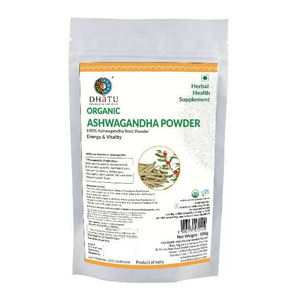 Dhatu Organics & Naturals Ashwagandha Powder | Grocsy