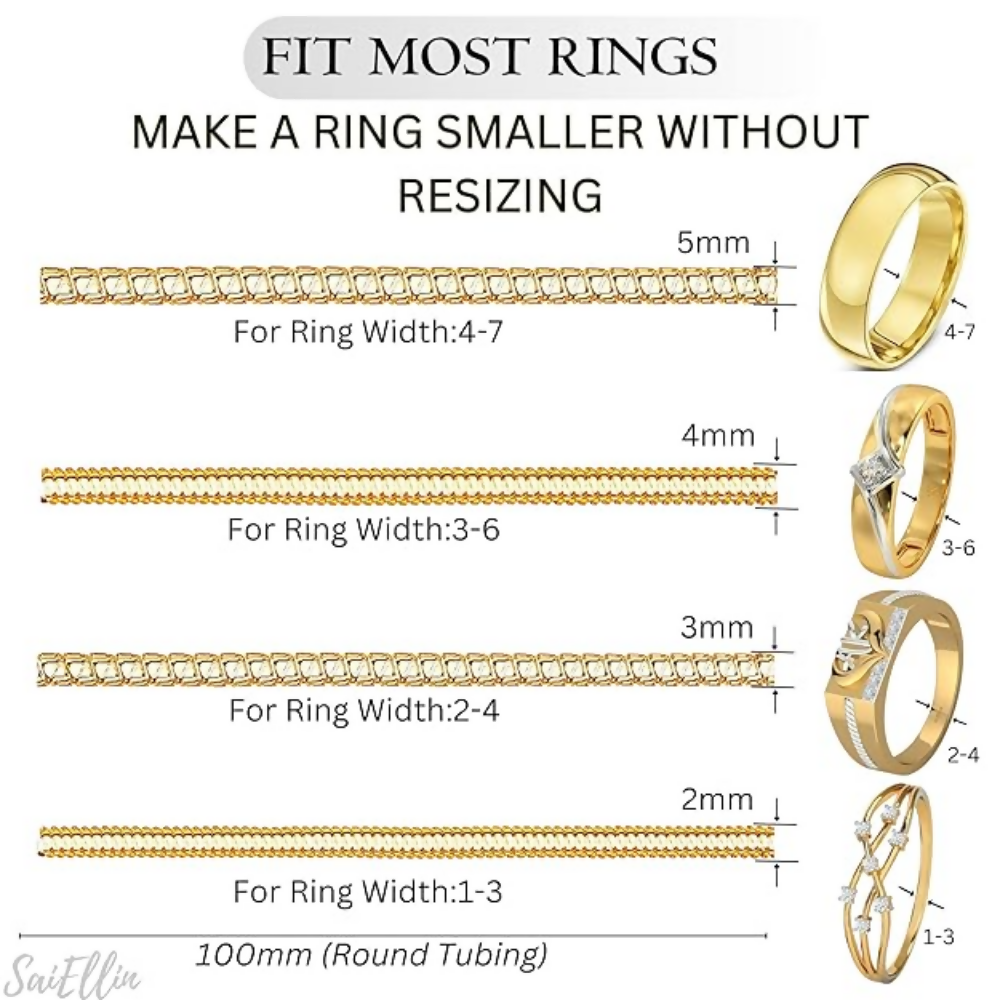 Saiellin Ring Size Adjuster For Loose Rings - Gold | Grocsy
