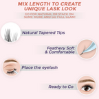 Sanfe Instant DIY Press On Lashes False Eyelashes | Grocsy