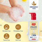 LuvLap Baby Wash & Shampoo with Chamomile, Milk Protein, Oatmeal & Shea Butter | Grocsy