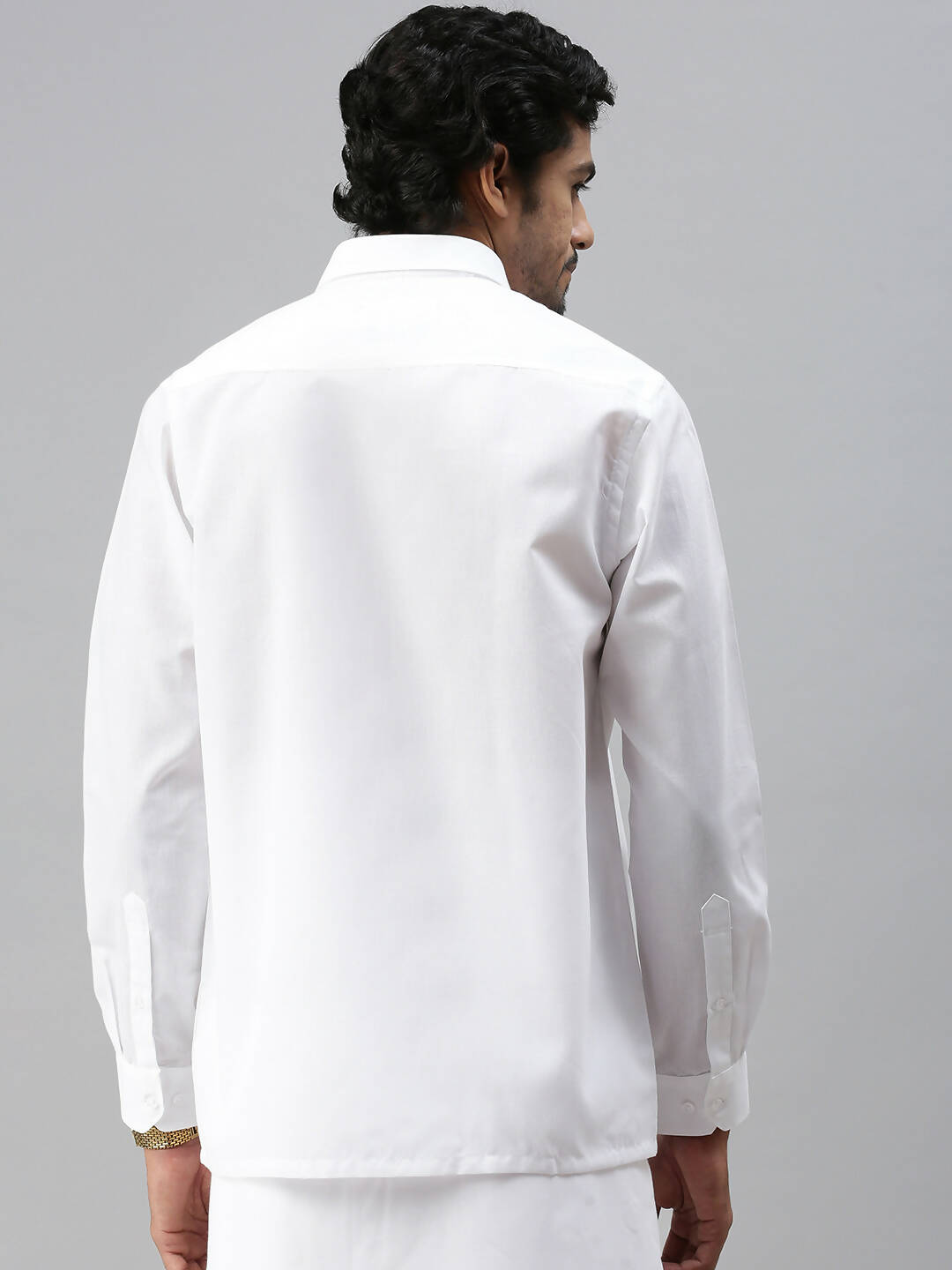 Ramraj Cotton Mens Full Sleeve Formal White Shirt | Grocsy