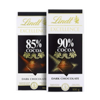 Lindt Excellence Dark 85% Cocoa Chocolate Bar and Lindt Excellence Dark 90% Cocoa Chocolate Bar | Grocsy