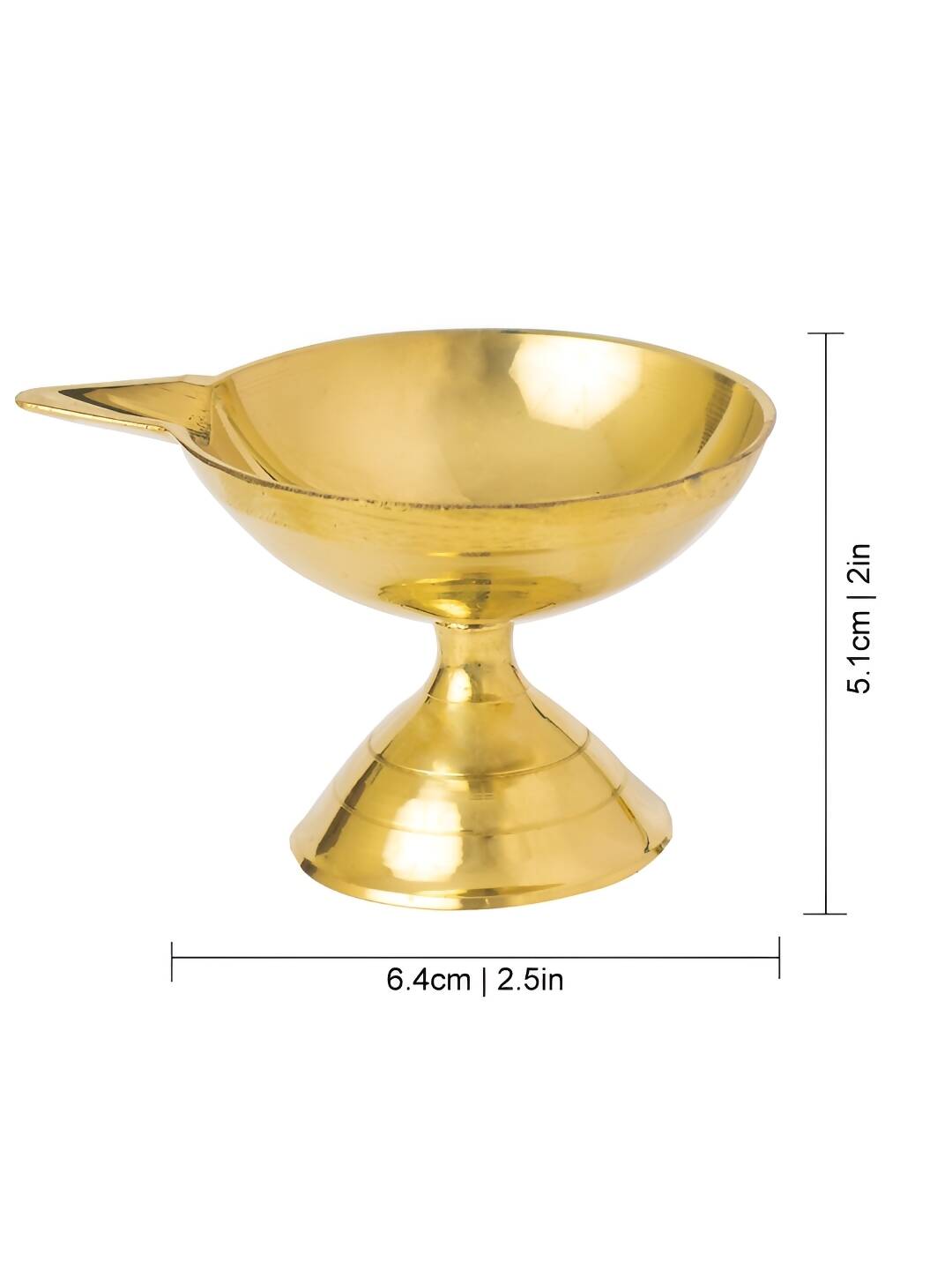 Spillbox Gold-Toned Brass Big Diya Pooja Essential | Grocsy