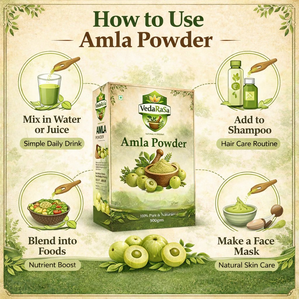 VedaRasa Amla Powder 100% Pure & Natural Indian Gooseberry Powder | Grocsy
