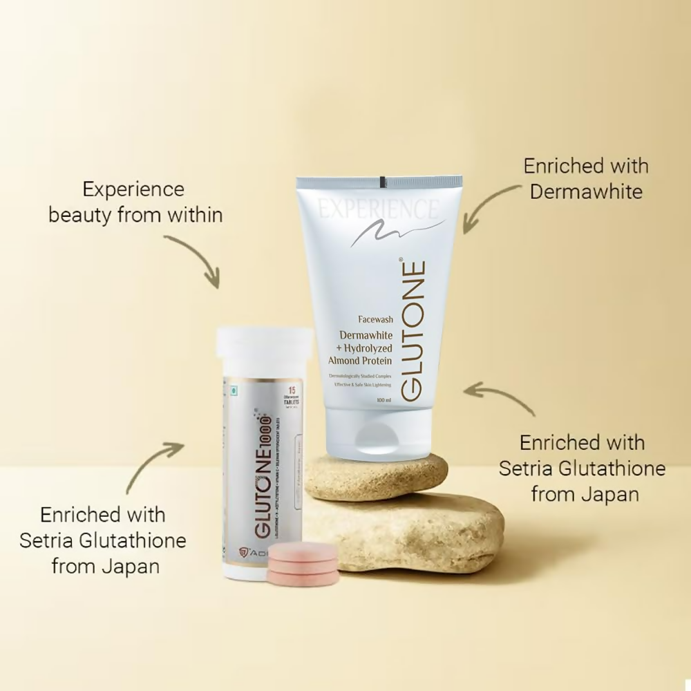 Glutone 1000 & Glutone Facewash Skin Brightening Combo | Grocsy