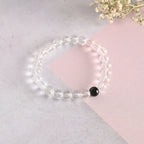 NVR Men & Women Transparent Beaded Elasticated Bracelet | Grocsy