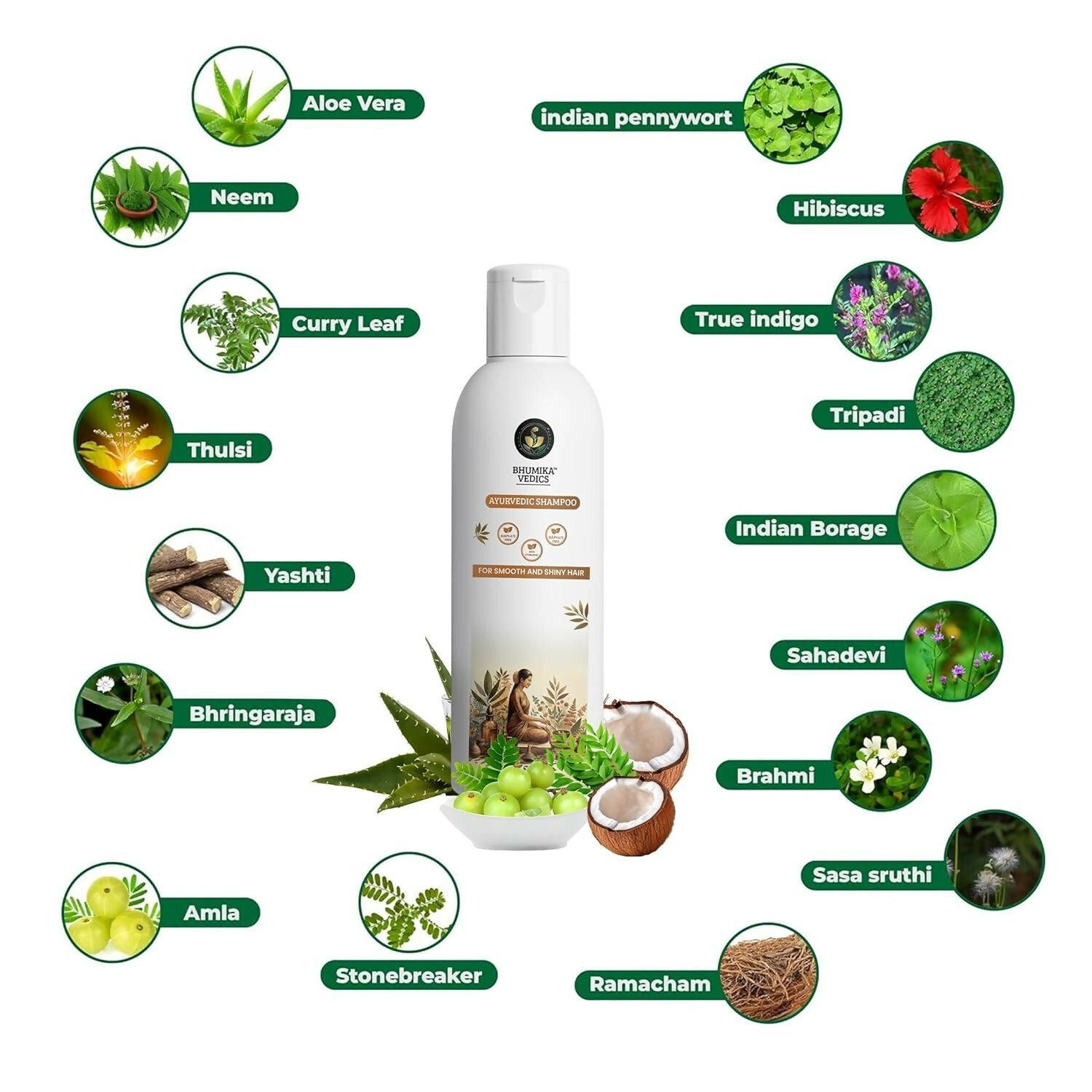 Bhumika Vedics Ayurvedic Shampoo | Grocsy