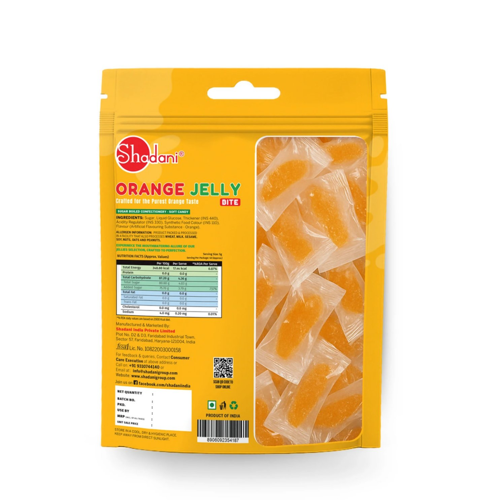 Shadani Orange Jelly Bite | Grocsy