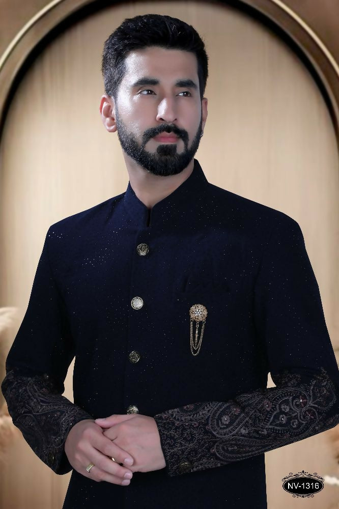 Joban Fashion Men's Blue TR Kurta with Pyjama | Grocsy