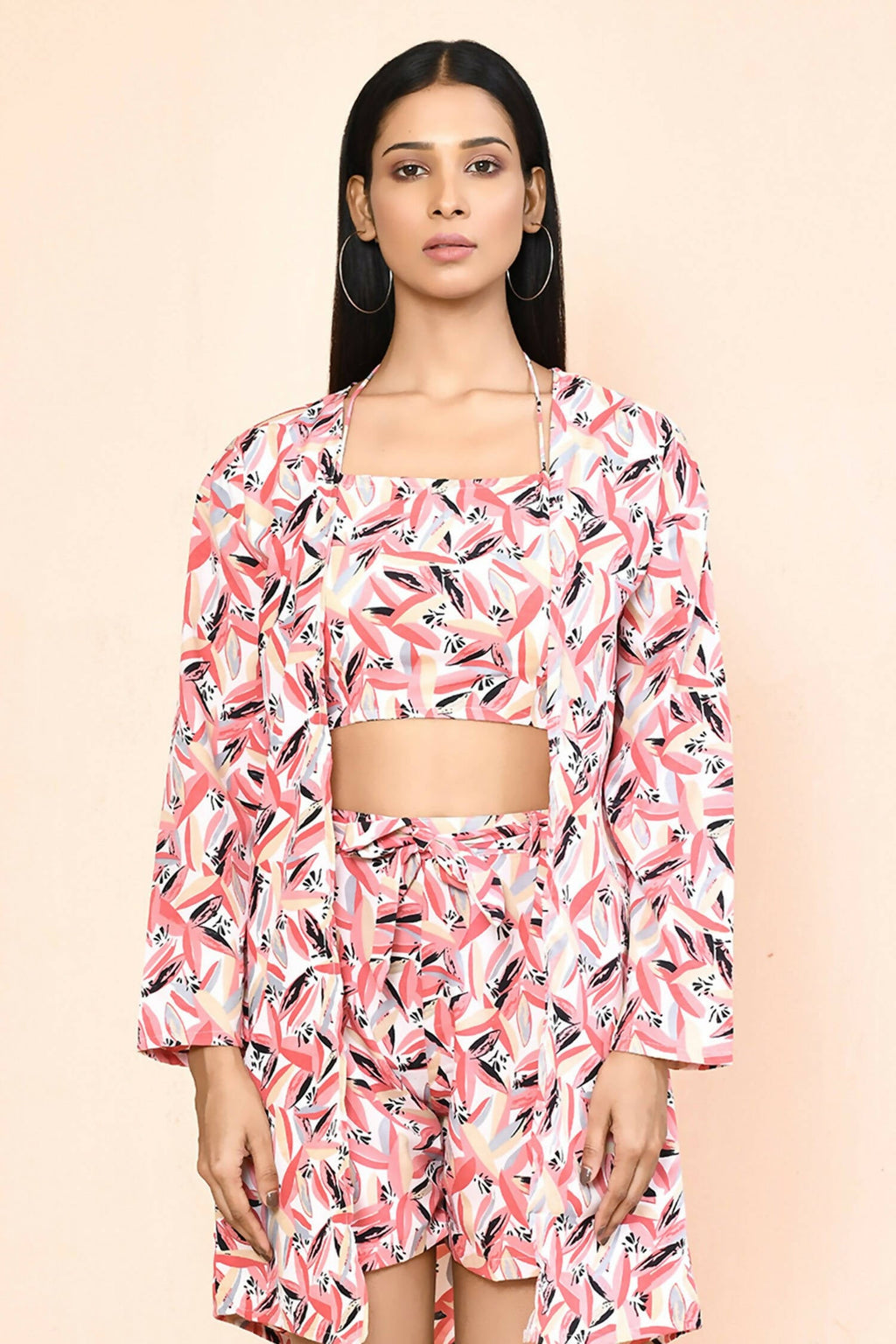 Pink Platinum Creap Printed Co-Sets - Femella | Grocsy