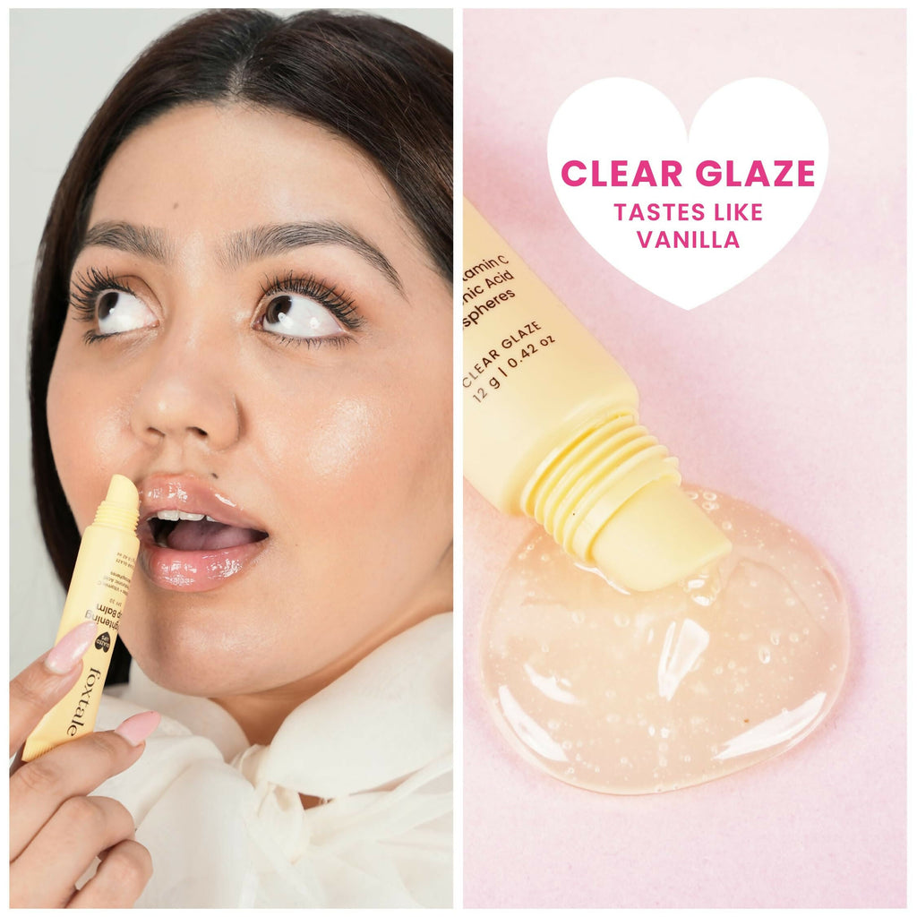 Foxtale Brightening SPF 30 Lip Balm - Clear Glaze (Vanilla), Brightens Lips, Reduces Pigmentation | Grocsy