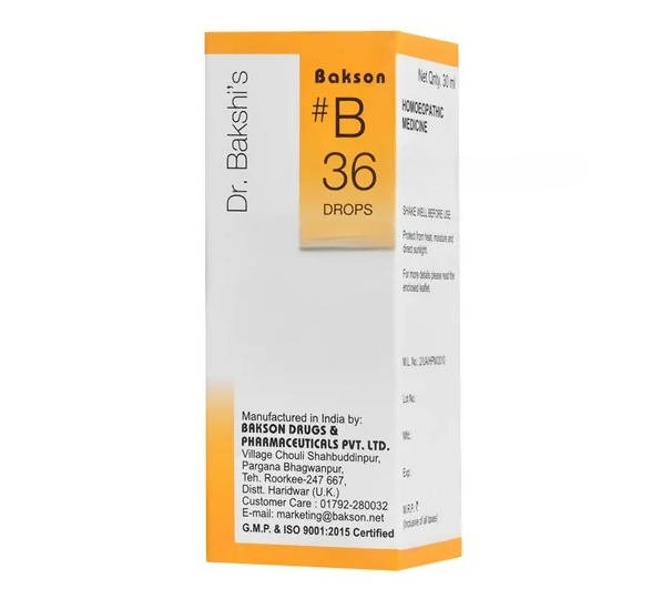 Bakson's Homeopathy B36 Drops | Grocsy