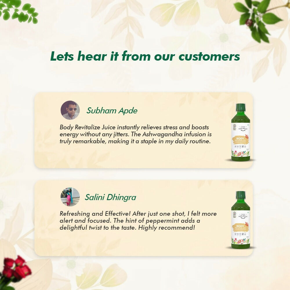 Farm Naturelle Body Revitalizer Juice - Ayurvedic Formula for Energy and Vitality | Grocsy