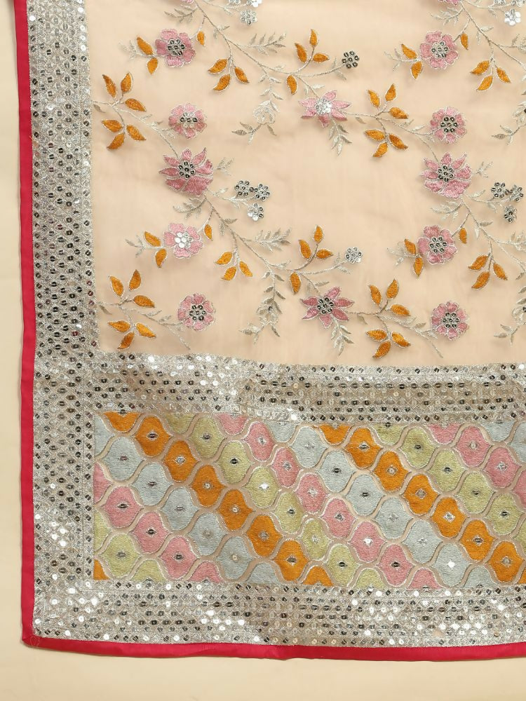 Vamsee Kimisha Multi Color Organza Saree | Grocsy