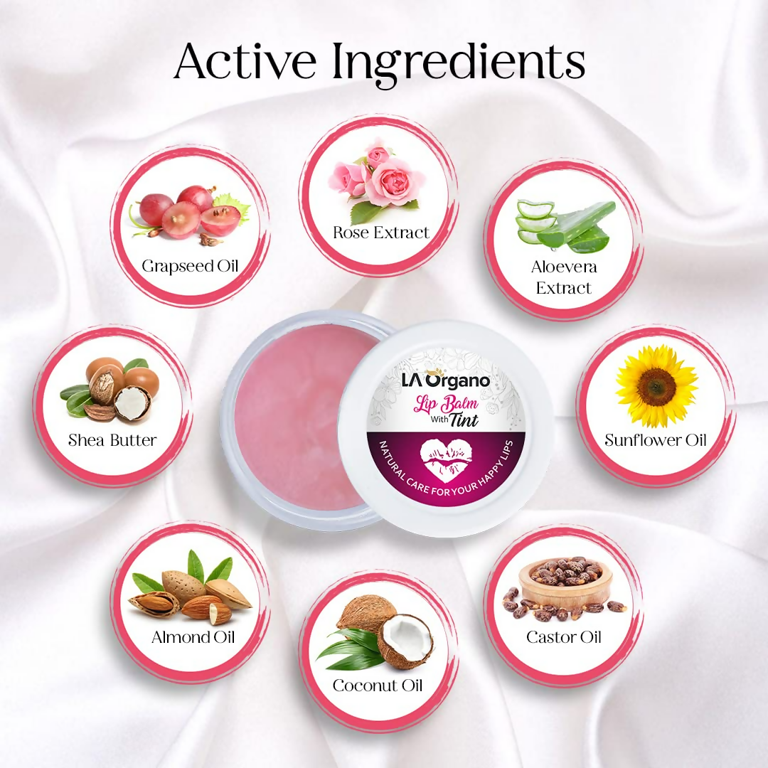 LA Organo Tint Lip Balm For Dry Chapped Lips | Grocsy